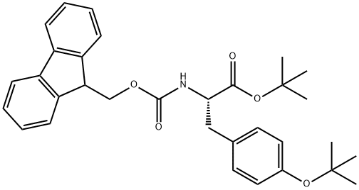 L-Tyrosine, O-(1,1-dimethylethyl)-N-[(9H-fluoren-9-ylmethoxy)carbonyl]-, 1,1-dimethylethyl ester Struktur