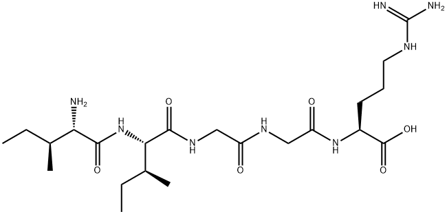 L-Arginine, L-isoleucyl-L-isoleucylglycylglycyl- Struktur