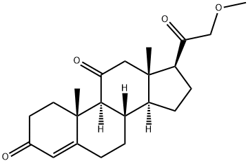 Pregn-4-ene-3,11,20-trione, 21-methoxy- (9CI) Struktur