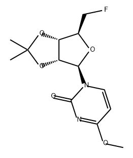 Uridine, 5'-deoxy-5'-fluoro-4-O-methyl-2',3'-O-(1-methylethylidene)- (9CI) Struktur