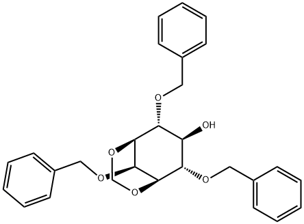 myo-Inositol, 1,3-O-methylene-2,4,6-tris-O-(phenylmethyl)- Struktur