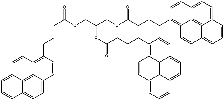 1-Pyrenebutanoic acid, 1,2,3-propanetriyl ester (9CI) Struktur