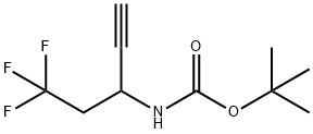 Carbamic acid, N-[1-(2,2,2-trifluoroethyl)-2-propyn-1-yl]-, 1,1-dimethylethyl ester Struktur