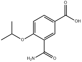 Benzoic acid, 3-(aminocarbonyl)-4-(1-methylethoxy)- Struktur