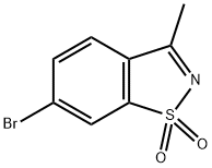 1,2-Benzisothiazole, 6-bromo-3-methyl-, 1,1-dioxide Struktur