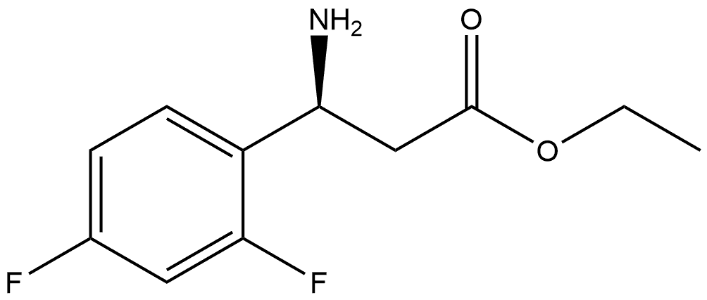 Benzenepropanoic acid, β-amino-2,4-difluoro-, ethyl ester, (βS)- Struktur