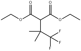 Propanedioic acid, 2-(2,2,2-trifluoro-1,1-dimethylethyl)-, 1,3-diethyl ester Struktur