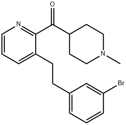 Methanone, [3-[2-(3-bromophenyl)ethyl]-2-pyridinyl](1-methyl-4-piperidinyl)- Struktur