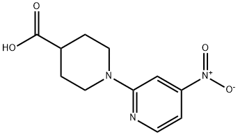 4-Piperidinecarboxylic acid, 1-(4-nitro-2-pyridinyl)- Struktur