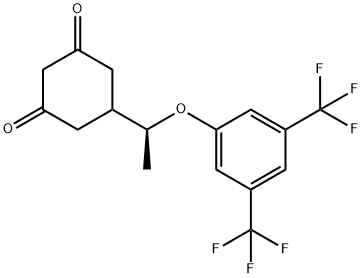 1,3-Cyclohexanedione, 5-[(1S)-1-[3,5-bis(trifluoromethyl)phenoxy]ethyl]- Struktur