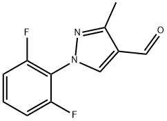 1H-Pyrazole-4-carboxaldehyde, 1-(2,6-difluorophenyl)-3-methyl- Struktur