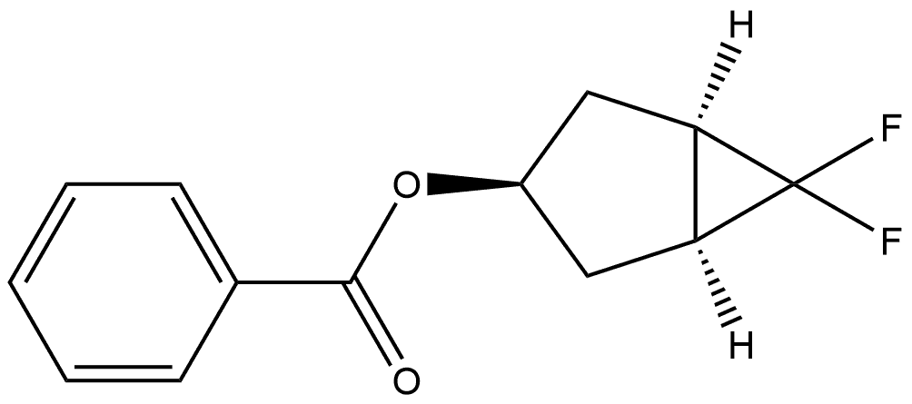 Bicyclo[3.1.0]hexan-3-ol, 6,6-difluoro-, 3-benzoate, (1α,3β,5α)- Struktur