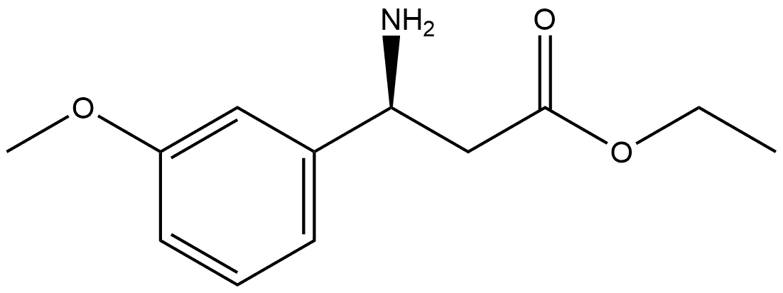 Benzenepropanoic acid, β-amino-3-methoxy-, ethyl ester, (βS)- Struktur