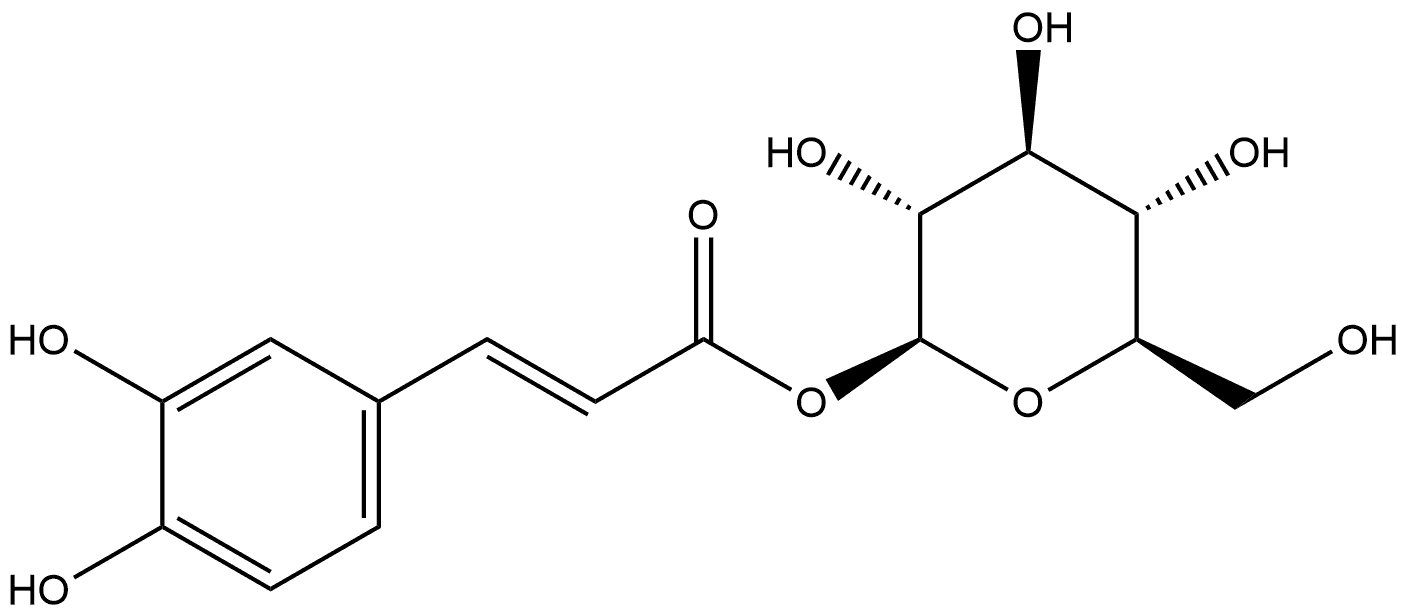 β-D-Glucopyranose, 1-[(2E)-3-(3,4-dihydroxyphenyl)-2-propenoate] Struktur