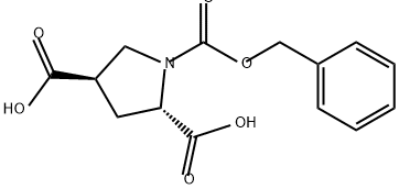 1,2,4-Pyrrolidinetricarboxylic acid, 1-(phenylmethyl) ester, (2S-trans)- (9CI) Struktur