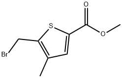 methyl 5-(bromomethyl)-4-methylthiophene-2-carboxylate Struktur