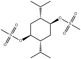 1,4-Cyclohexanediol, 2,5-bis(1-methylethyl)-, 1,4-dimethanesulfonate, (1S,2R,4S,5R)- Struktur