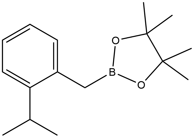 2-(2-isopropylbenzyl)-4,4,5,5-tetramethyl-1,3,2-dioxaborolane Struktur