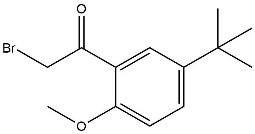 2-Bromo-1-[5-(1,1-dimethylethyl)-2-methoxyphenyl]ethanone Struktur