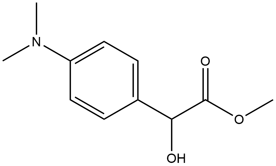 Benzeneacetic acid, 4-(dimethylamino)-α-hydroxy-, methyl ester Struktur