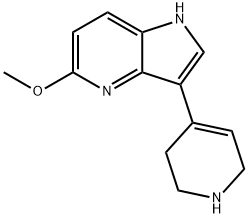 1H-Pyrrolo[3,2-b]pyridine, 5-methoxy-3-(1,2,3,6-tetrahydro-4-pyridinyl)- Struktur