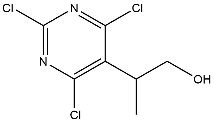 2-(2,4,6-trichloropyrimidin-5-yl)propan-1-ol Struktur