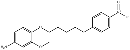 Benzenamine, 3-methoxy-4-[[5-(4-nitrophenyl)pentyl]oxy]- Struktur