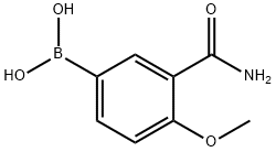 (3-carbamoyl-4-methoxyphenyl)boronic acid Struktur