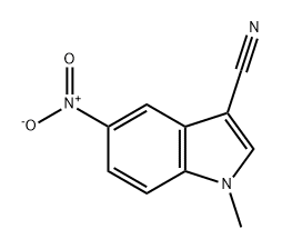 1H-Indole-3-carbonitrile, 1-methyl-5-nitro- Struktur