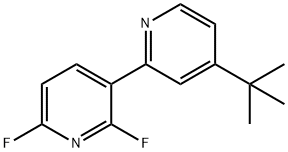 4-tert-Butyl-2',6'-difluoro-2,3'-bipyridine Struktur