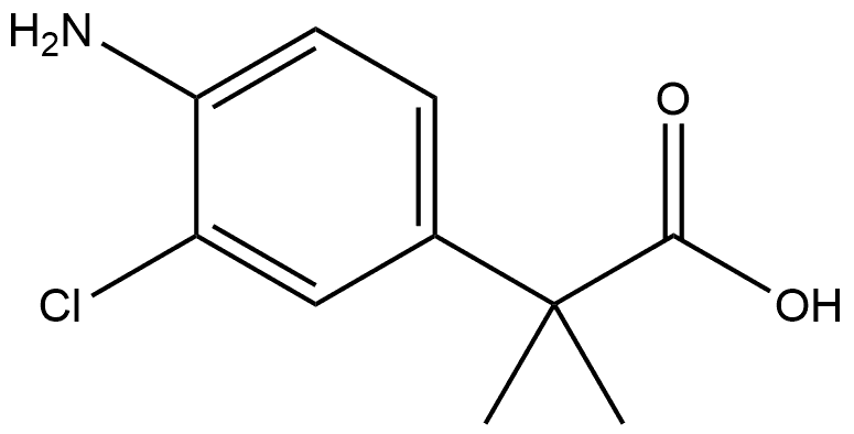 Benzeneacetic acid, 4-amino-3-chloro-α,α-dimethyl- Struktur