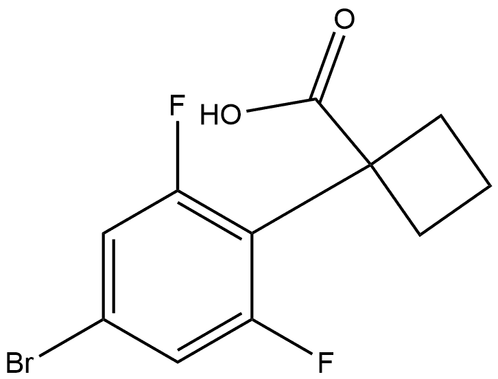 1-(4-bromo-2,6-difluorophenyl)cyclobutane-1-carboxylic acid Struktur