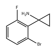 Cyclopropanamine, 1-(2-bromo-6-fluorophenyl)- Struktur