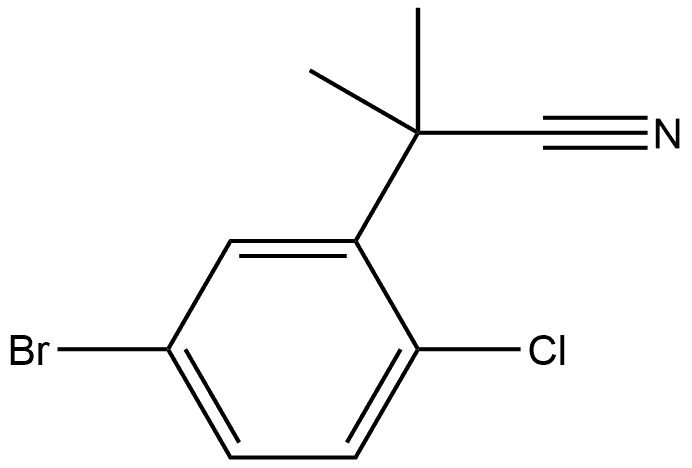 2-(5-bromo-2-chlorophenyl)-2-methylpropanenitrile Struktur