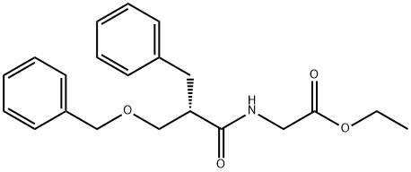 Glycine, N-[(2S)-1-oxo-3-(phenylmethoxy)-2-(phenylmethyl)propyl]-, ethyl ester Struktur