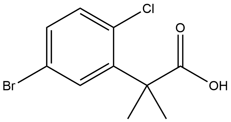 2-(5-bromo-2-chlorophenyl)-2-methylpropanoic acid Struktur