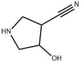 3-Pyrrolidinecarbonitrile, 4-hydroxy- Struktur