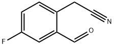 Benzeneacetonitrile, 4-fluoro-2-formyl- Struktur