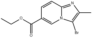 ethyl 3-bromo-2-methylimidazo[1,2-a]pyridine-6-carboxylate Struktur