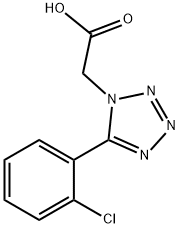 2-[5-(2-chlorophenyl)-1H-1,2,3,4-tetrazol-1-yl]aceti c acid Struktur