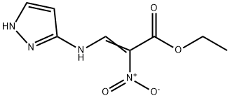 Ethyl 2-nitro-3-(1H-pyrazol-3-ylamino)-2-propenoate Struktur