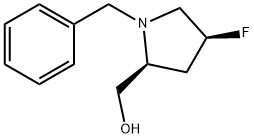 2-Pyrrolidinemethanol, 4-fluoro-1-(phenylmethyl)-, (2S,4S)- Struktur