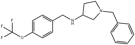 3-Pyrrolidinamine, 1-(phenylmethyl)-N-[[4-(trifluoromethoxy)phenyl]methyl]- Struktur