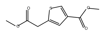 2-Thiopheneacetic acid, 4-(methoxycarbonyl)-, methyl ester Struktur