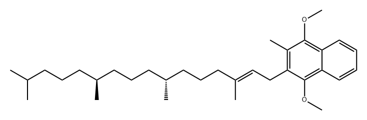 Naphthalene, 1,4-dimethoxy-2-methyl-3-(3,7,11,15-tetramethyl-2-hexadecenyl)-, [R-[R*,S*-(E)]]- (9CI) Struktur