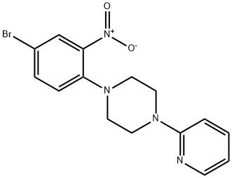 1-(4-Bromo-2-nitrophenyl)-4-(pyridin-2-yl)piperazine Struktur