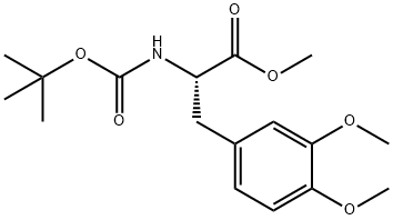 methyl 2-(tert-butoxycarbonylamino)-3-(3,4-dimethoxyphenyl)propanoate Struktur