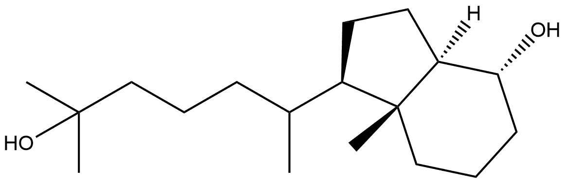 1H-Indene-1-pentanol, octahydro-4-hydroxy-α,α,ε,7a-tetramethyl-, [1R-[1α(R*),3aβ,4β,7aα]]- (9CI) Struktur