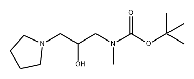 Carbamic acid, N-[2-hydroxy-3-(1-pyrrolidinyl)propyl]-N-methyl-, 1,1-dimethylethyl ester Struktur