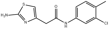 4-Thiazoleacetamide, 2-amino-N-(3-chloro-4-methylphenyl)- Structure